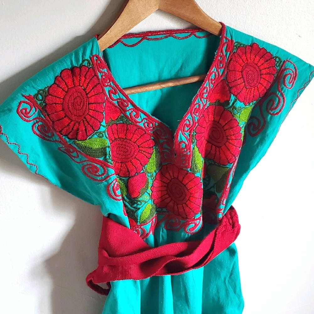 Hand-made Mexican Boho Embroidered Top